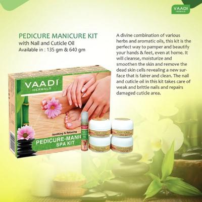 Vaadi Herbals Soothing & Relaxing Pedicure-Manicure Spa Kit 135gm - Manicure & Pedicure Kits