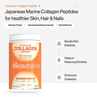 Beautywise Advanced Collagen Peptides (Mango Peach) 200 gm - Multi-Vitamins