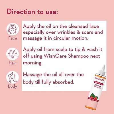Wishcare 100% Pure & Natural Rosehip Oil 100 ml - Face Moisturizers
