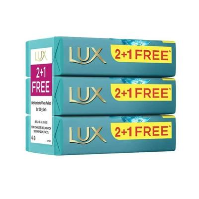 LUX Fresh Splash Water Lily & Cooling Mint Soap Bar (Pack of 3) with Save Rs. 6/- 300 gm - Soaps