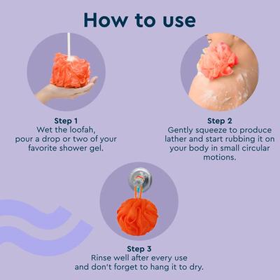 GUBB Exfoliating Loofah - 3 Loofahs 90 gm - Loofahs & Sponges
