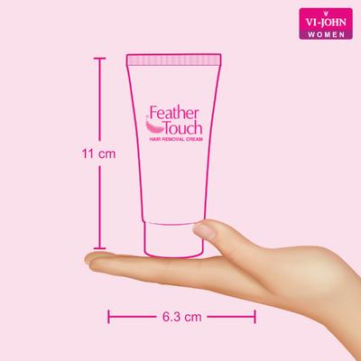 Vi-John Women Feather Touch Aloevera & Cucumber Hair Removal Cream - Pack of 5 x 40 gm + Feather Touch Rose & Aloevera Hair Removal Cream - Pack of 5 x 40 gm - Lotions & Creams