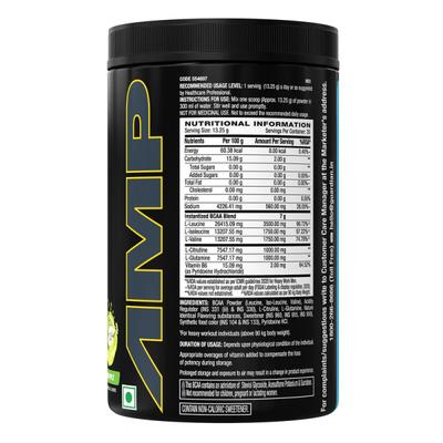 GNC AMP Gold Series BCAA Advanced Powder with Vitamin B6 - Green Apple Flavour 400 gm - Bcaa Supplements