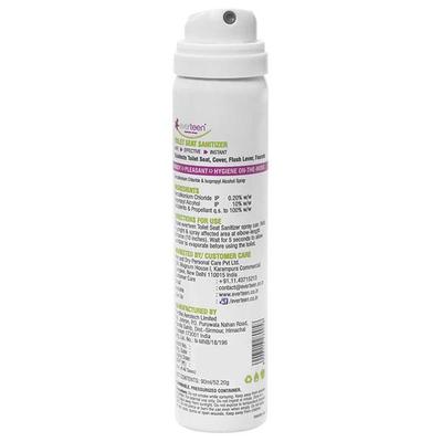 everteen Instant Toilet Seat Sanitizer Spray for Feminine Hygiene in Women 90 ml - Intimate Care