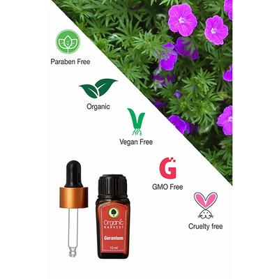 Organic Harvest Geranium Essential Oil 10 ml - Essential Oils