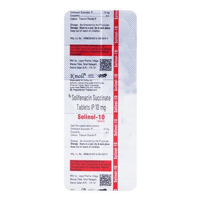 SOLINOL 10 Tablet 10's - Bladder And Prostate Disorders-Dru