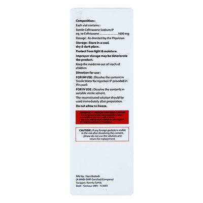 OMISAFE 1gm Injection 1's - Bacterial Infections-Cep