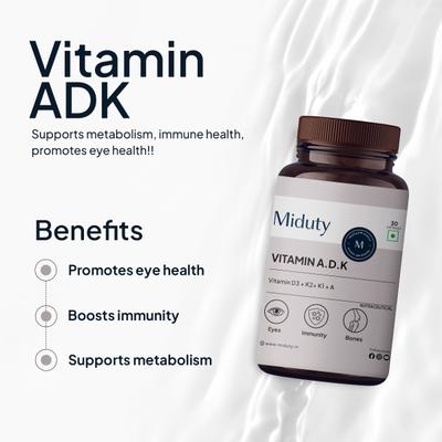 Miduty Vitamin ADK Capsule 30's - Multi-Vitamins