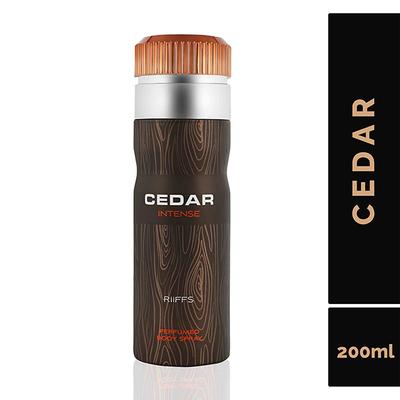 RiiFFS Cedar Intense Deodorant For Women, Perfume Body Spray 200 ml - Women Deodorants/Roll-Ons