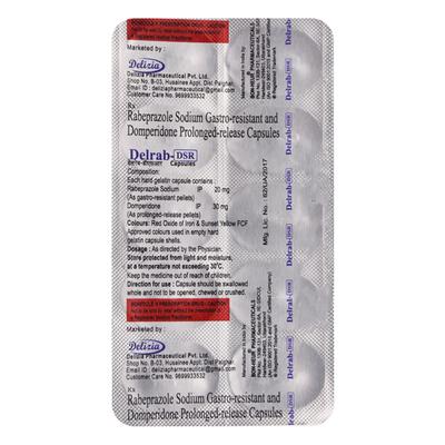 DELRAB D SR Capsule 10's - Ulcer/Reflux/Flatulence-Aaa