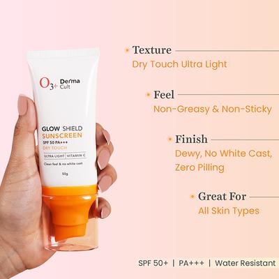 O3+ Derma Cult Glow Shield Sunscreen SPF 50 PA+++ 55 g - Body Sunscreen