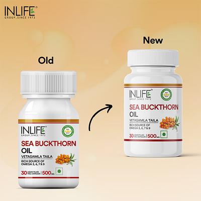 Inlife Sea Buckthorn Oil 500 mg Veg Capsule 30's - Vital Health