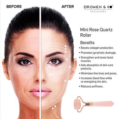 Dromen & Co Mini Rose Quartz Roller 100 gm - Massagers