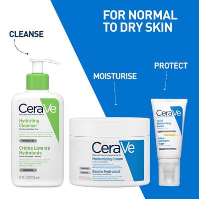 Cerave AM Facial Moisturizing Lotion - Normal to Dry Skin Day Cream With Sunscreen SPF 50 52 ml - Body Sunscreen