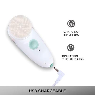 VEGA Electric Facial Cleanser and Massager Water Proof (VHFC-01) Green 1 gm - Massagers