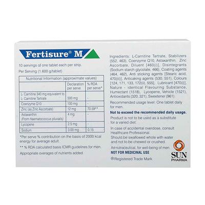 Fertisure M Tablet 10'S - Supplements-Sup