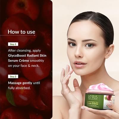 Lotus Botanicals GlycoBoost Radiant Skin Serum Creme with Red Apple & Glycolic Acid 50 gm - Face Moisturizers