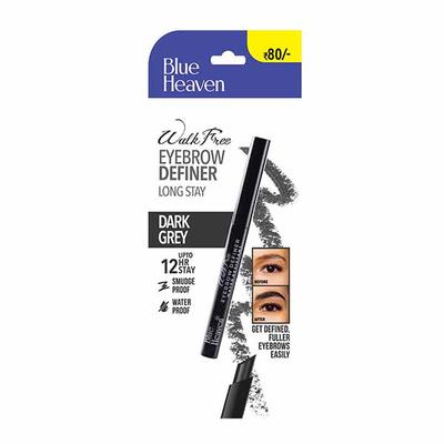 Blue Heaven True Brow Eyebrow Definer Long Stay Dark Grey 12Hr Stay 0.30gm - Eyebrow Pencils & Enhancers