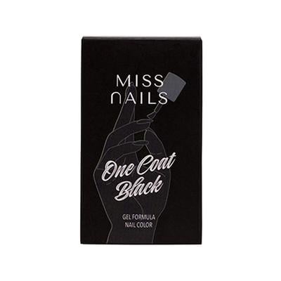 Miss Nails Nail Paint One Coat Black 6 ml - Nail Polish