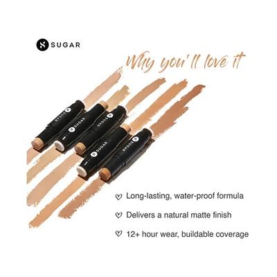 SUGAR Cosmetics Ace Of Face Foundation Stick - 40 Breve (Medium Beige Warm Undertone) 12 gm - Foundation