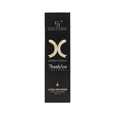 Half N Half Cover Concealer Foundation Natural Longwearing Overtime Base SPF 15, Fair 35 gm - Foundation