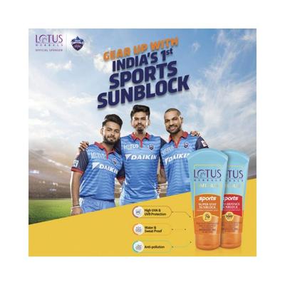 Lotus Herbals Safe Sun Sports Pro-Defence Sun Block SPF-100+ PA+++ 40gm - Face Sunscreen