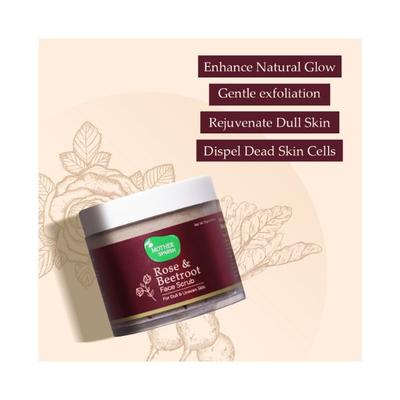 Mother Sparsh Rose & Beetroot Exfoliating Face Scrub, Enriched With Skin Soothing Oils 75 gm - Scrubs & Exfoliants