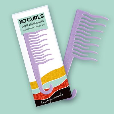Xo Curls Shower Detangling Comb - Lavender 1's - Hair Combs