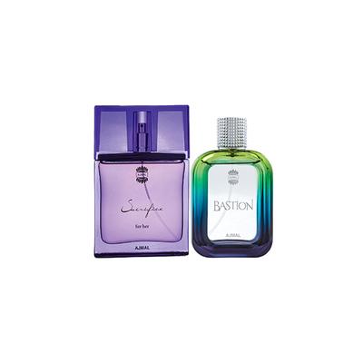 Ajmal Sacrifice For Her EDP Floral Musky Perfume And Bastion EDP Woody Aromatic Perfume 150 ml - Perfumes (Edt/Edp)