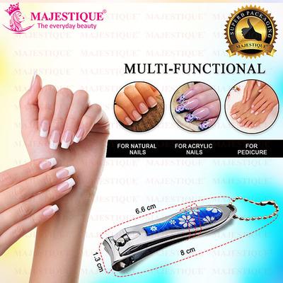 Majestique Wide Curved Nail Clipper, Professional Stainless Steel -Color May Vary 1's - Callus Shavers & Stones