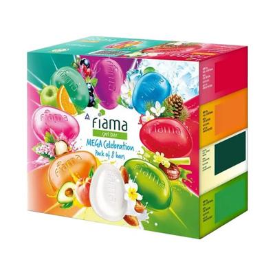 Fiama Gel Bathing Bar Mega Celebration unique gel bars with skin conditioners for moisturized skin 1000g 8's - Soaps