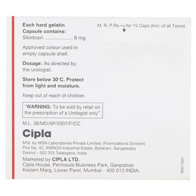 Silofast 8mg Capsule 15'S - Bladder And Prostate Disorders-Dru