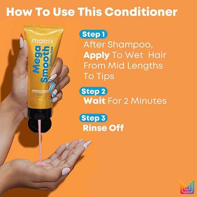 Matrix Mega Smooth Sulfate-Free Conditioner for Bond Repair Safe for Keratin 200 ml - Conditioners