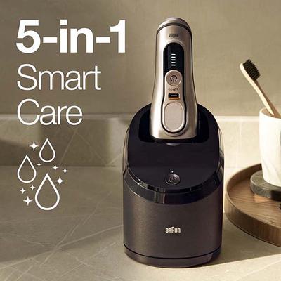 Braun Series 9 Pro 9467cc Wet and Dry shaver for Men, with 5-in-1 SmartCare Center and Leather Travel Case, for Comfort and Close Shave 1300 gm - Grooming Kits