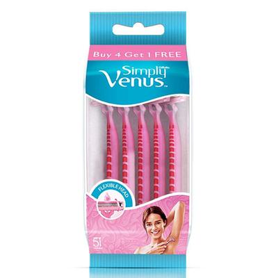 Gillette Venus Simply Venus Pink Hair Removal for Women 5's - Razors & Cartridges