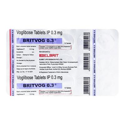 Britvog 0.3mg Tablet 15'S - Diabetes-Ant