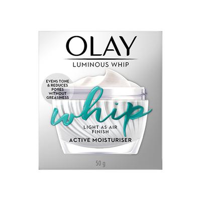 Olay Ultra Lightweight Moisturiser- Luminous Whip Day Cream (Non Spf) 50 gm - Face Moisturizers