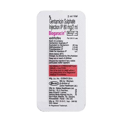 Biogaracin 80mg Injection 2ml - Bacterial Infections-Ami