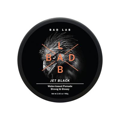 Bad Lab Jet Black Water-based Pomade, Strong & Glossy 80 gm - Pomades