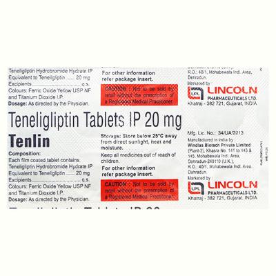 Tenlin 20mg Tablet 10'S - Diabetes-Ant