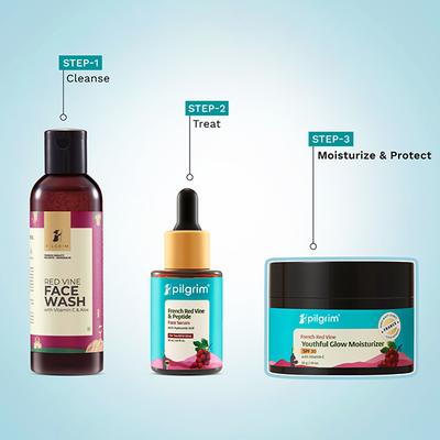 Pilgrim Red Vine Face Cream with SPF 30 50 gm - Face Moisturizers