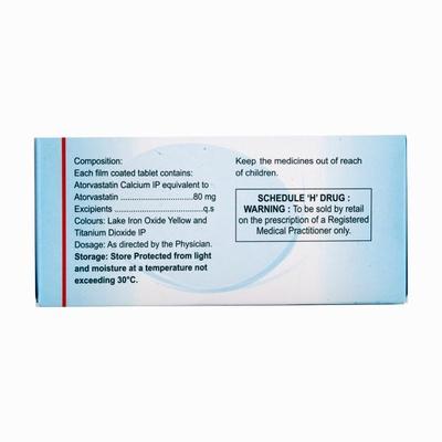 Atorsave 80mg Tablet 15'S - High Cholesterol-Dys