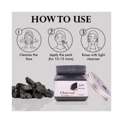 Jeva Charcoal Deep Cleansing Face Pack 380 ml - Masks & Peels
