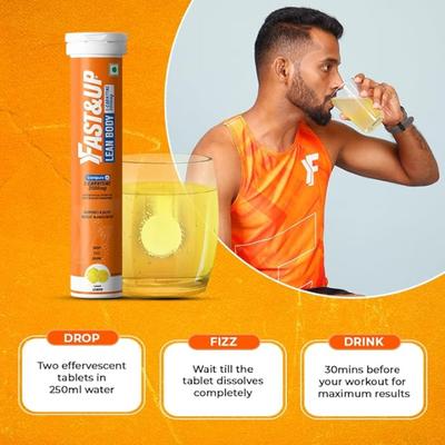 Fast&Up Lean Body L-Carnitine Tartrate 2000 mg Effervescent Tablet - Lemon Flavour 20's - Weight Loss
