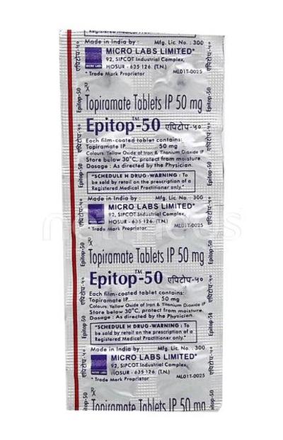Epitop 50mg Tablet 10'S - Epilepsy/Convulsion-Ant