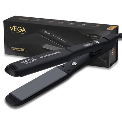 VEGA Professional Pro Kera Magic Hair Straightener for Salon & Home, Ultra-Fast Heat Up, (VPPHS-04) 1's - Hair Dryers
