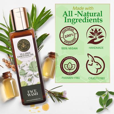 Luxuriate Natural Herbal Tea Tree Face Wash 100 ml - Make Up Removers