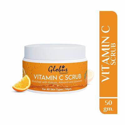 Globus Naturals Vitamin-c Brightening Face Scrub 50 gm - Face Scrubs