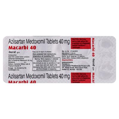 Macarbi 40mg Tablet 10'S - Hypertension-Ang