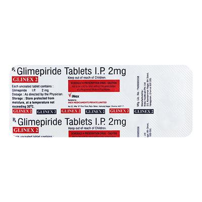 GLINEX 2mg Tablet 10's - Diabetes-Ant